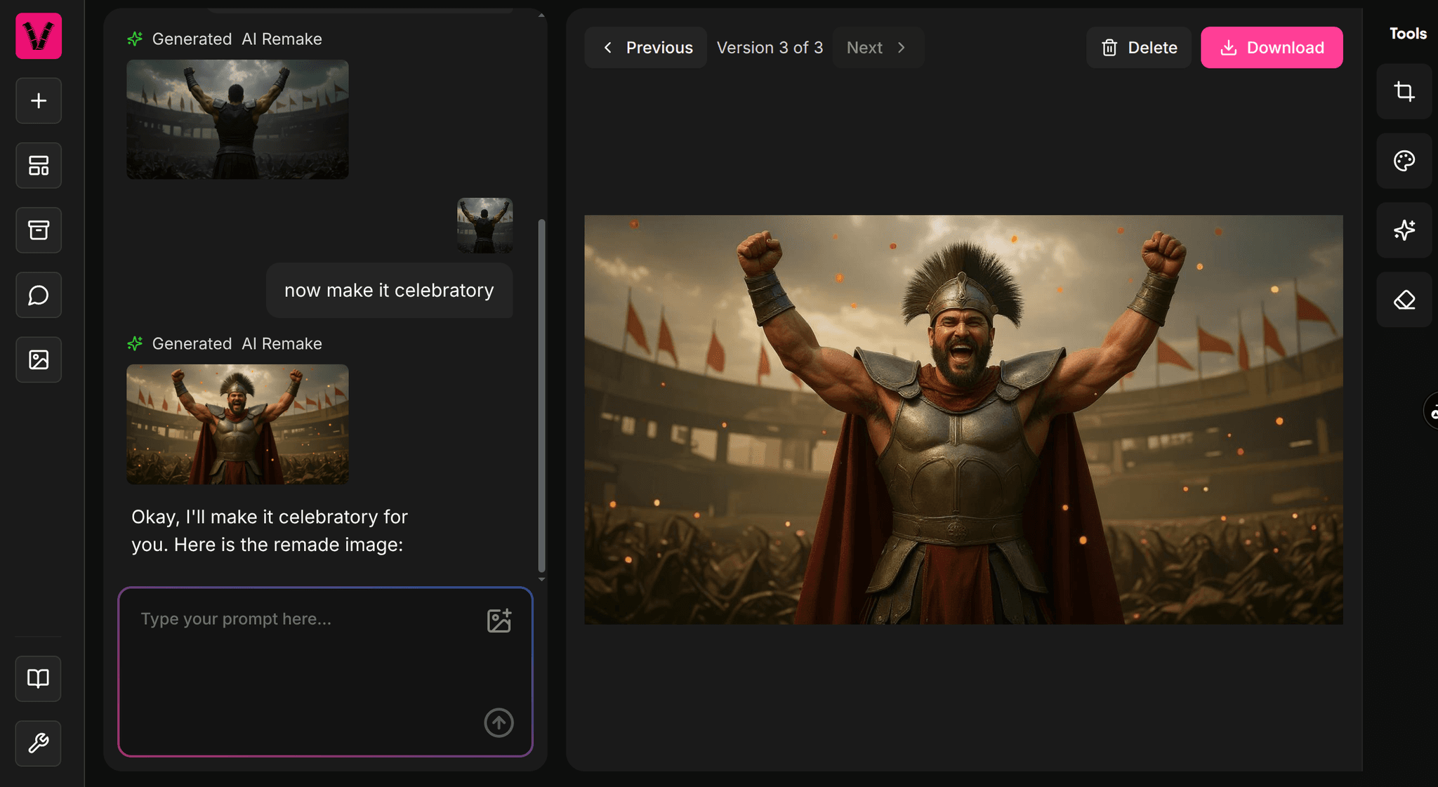 Image editing tools and features